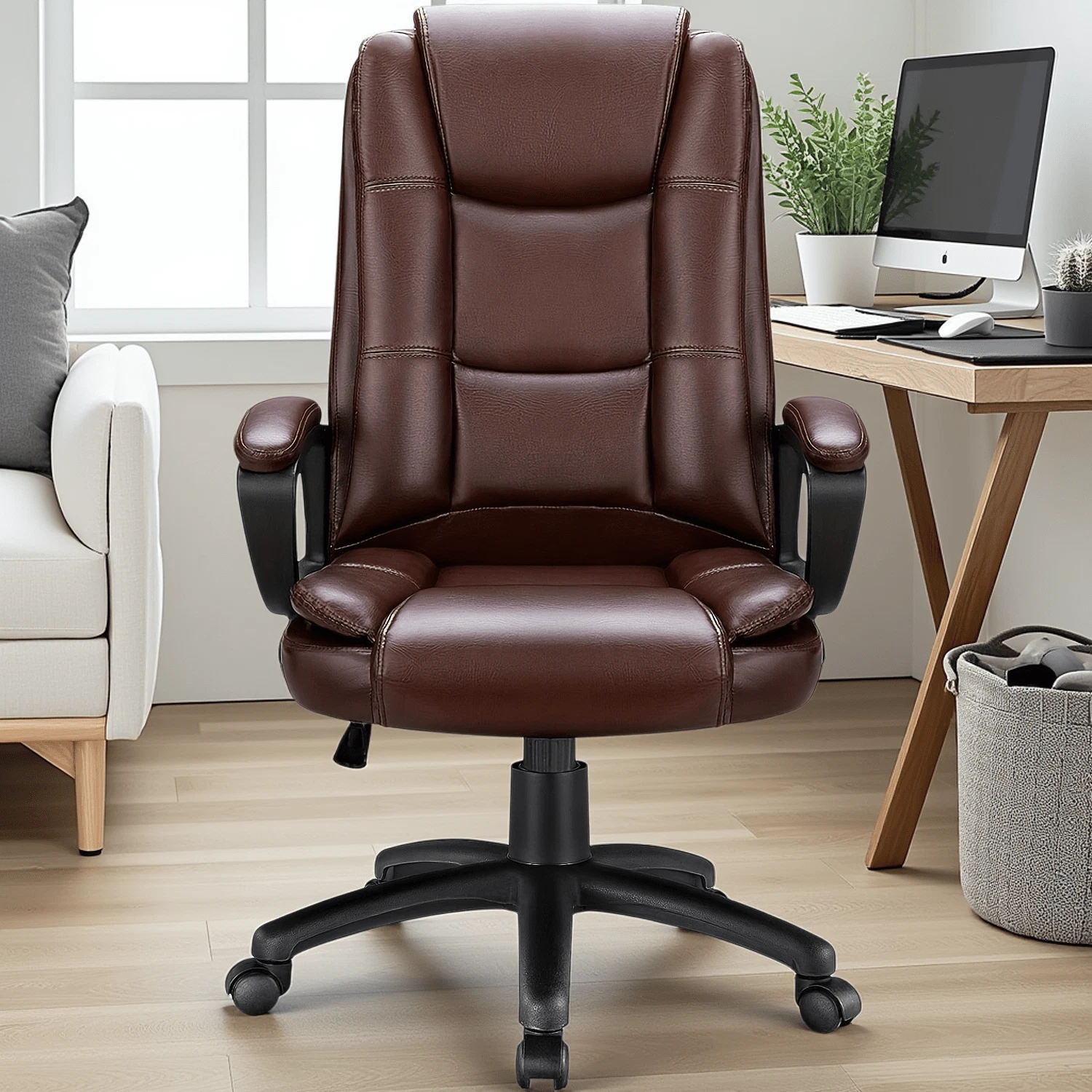 Heavy Duty Big And Tall Home Office Chair, Faux Le